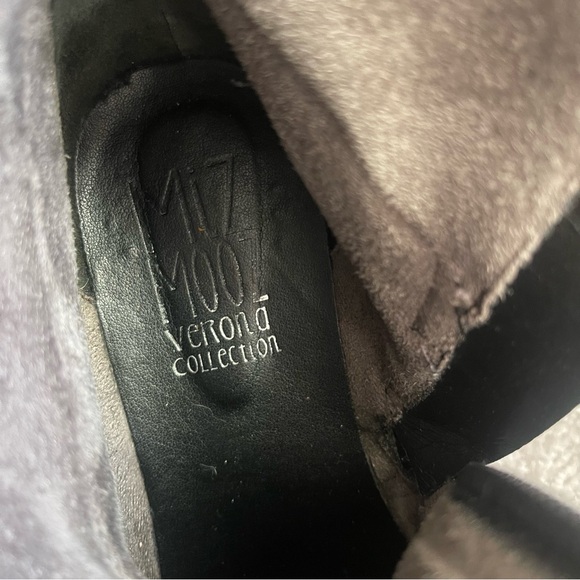 Miz Mooz Ankle Boots Womens 40 9-9.5 Black Suede Slouchy Western Boho Side Zip - Picture 9 of 9